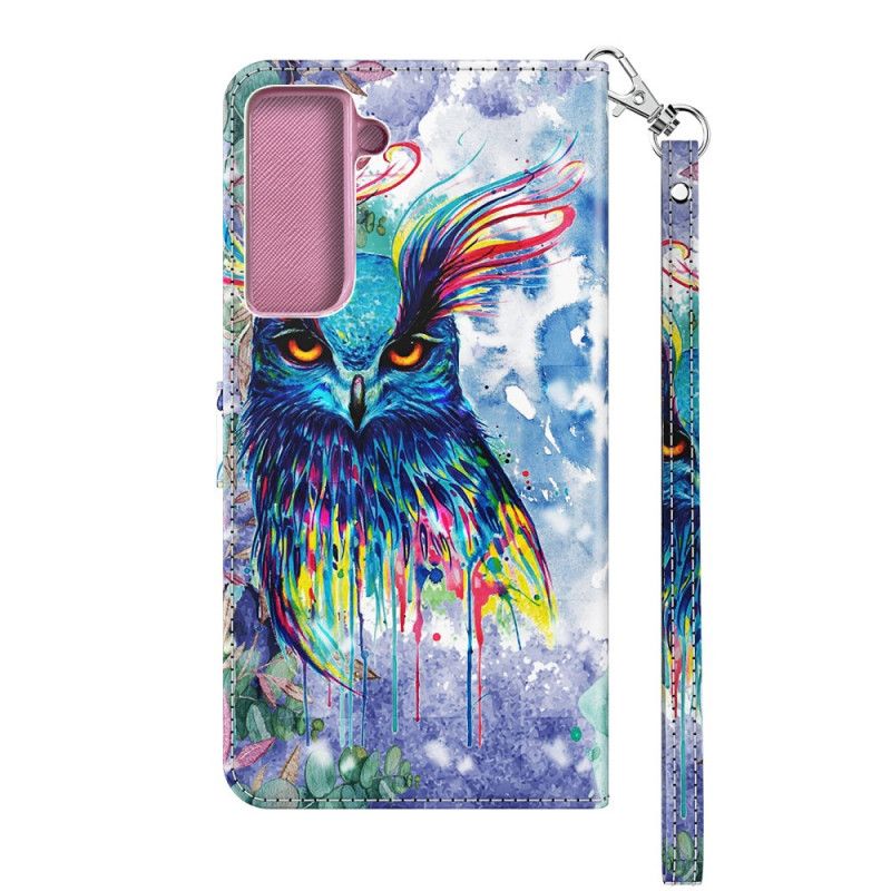 Lederhüllen Für Samsung Galaxy S21 5G Aquarellvogel