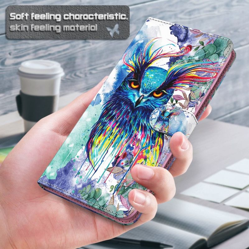 Lederhüllen Für Samsung Galaxy S21 5G Aquarellvogel