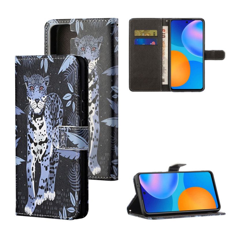 Lederhüllen Für Samsung Galaxy S21 5G Leopard Mit Tanga