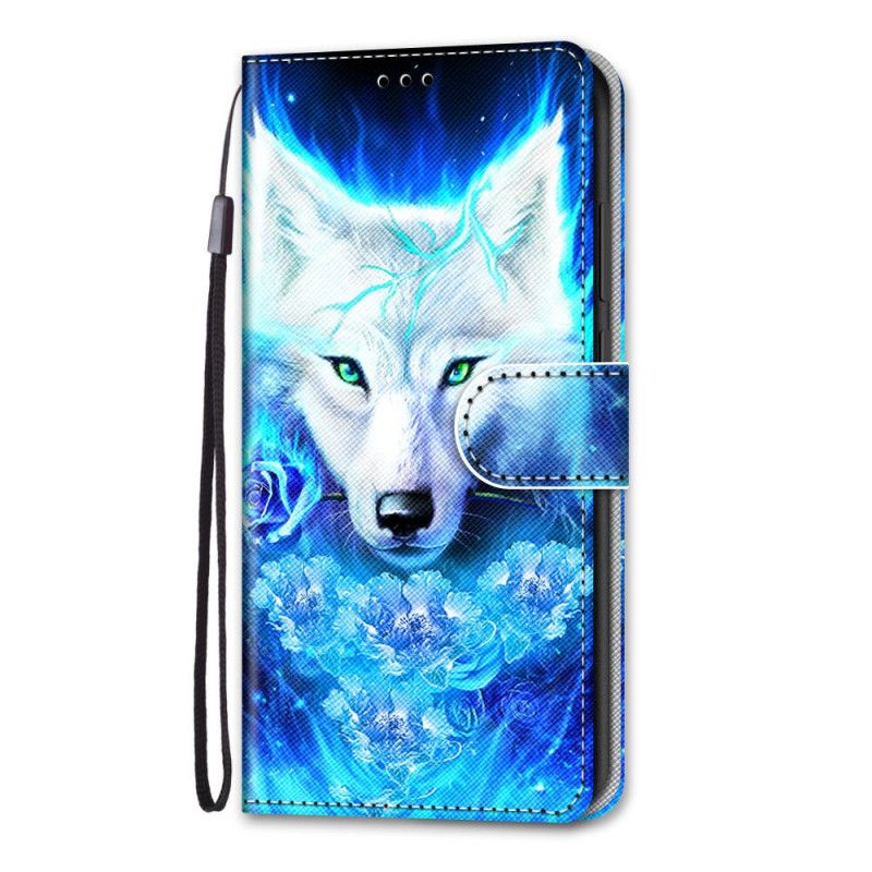 Lederhüllen Für Samsung Galaxy S21 5G Magischer Wolf