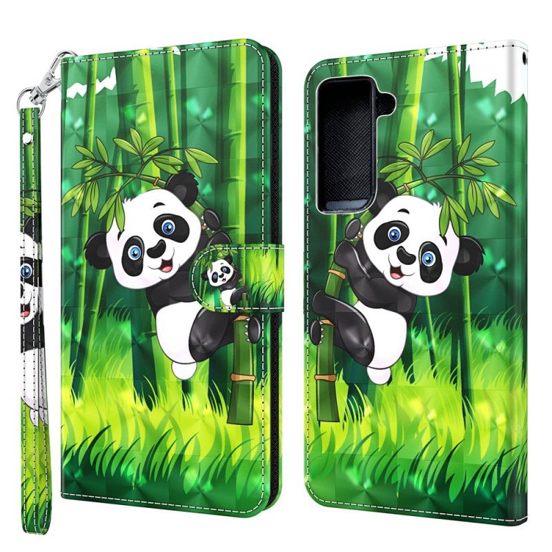 Lederhüllen Für Samsung Galaxy S21 5G Panda Und Bambus