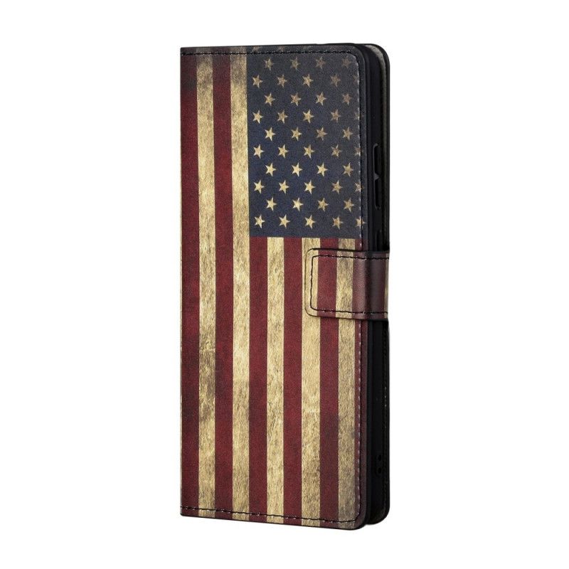 Lederhüllen Samsung Galaxy S21 5G Amerikanische Flagge