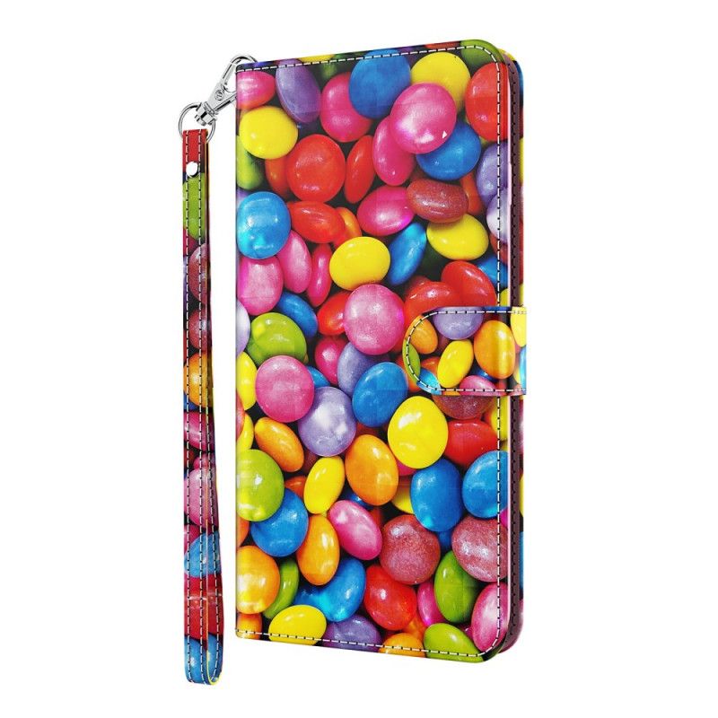 Lederhüllen Samsung Galaxy S21 5G Light Spot Candy Mit Riemen