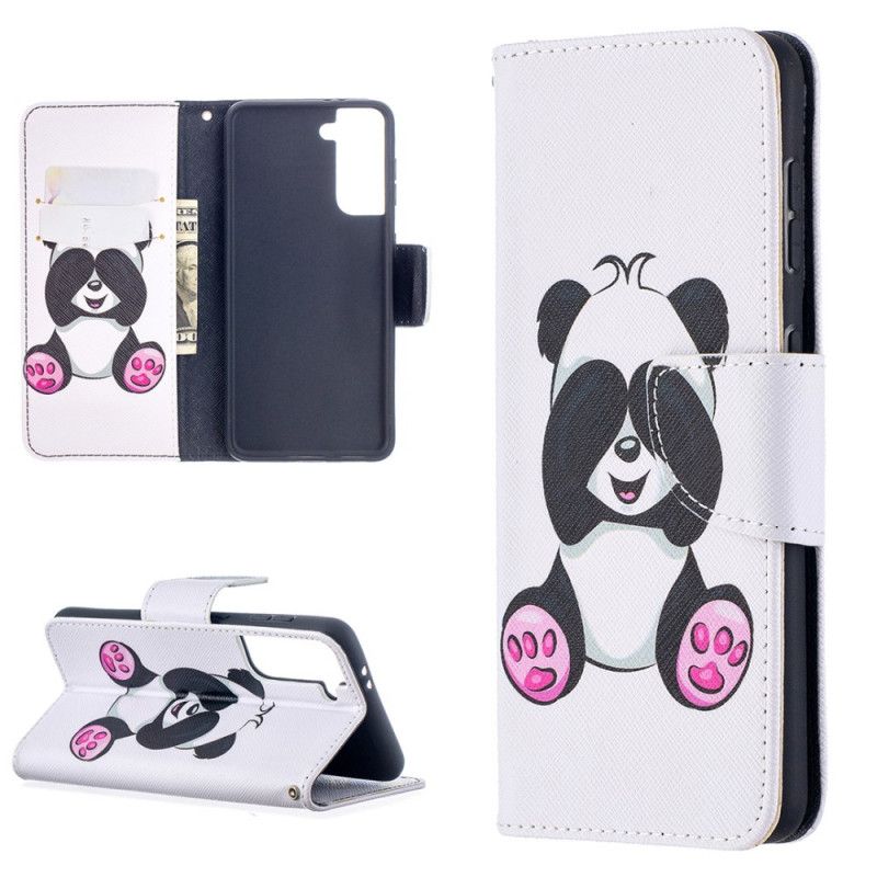 Lederhüllen Samsung Galaxy S21 5G Lustiger Panda