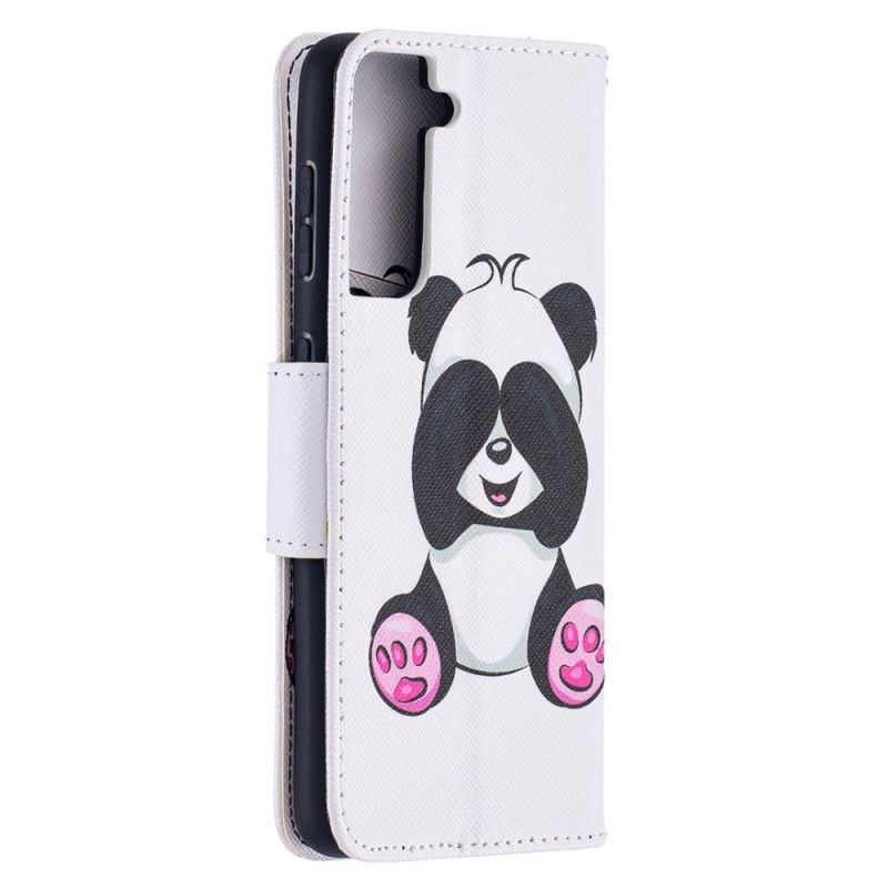 Lederhüllen Samsung Galaxy S21 5G Lustiger Panda