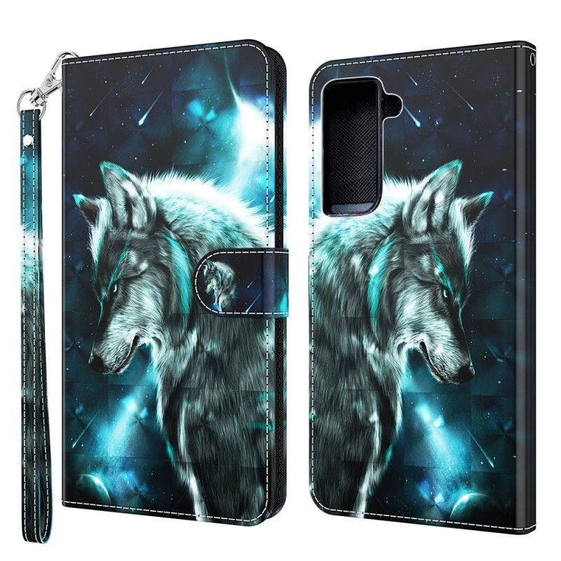 Lederhüllen Samsung Galaxy S21 5G Majestätischer Wolf