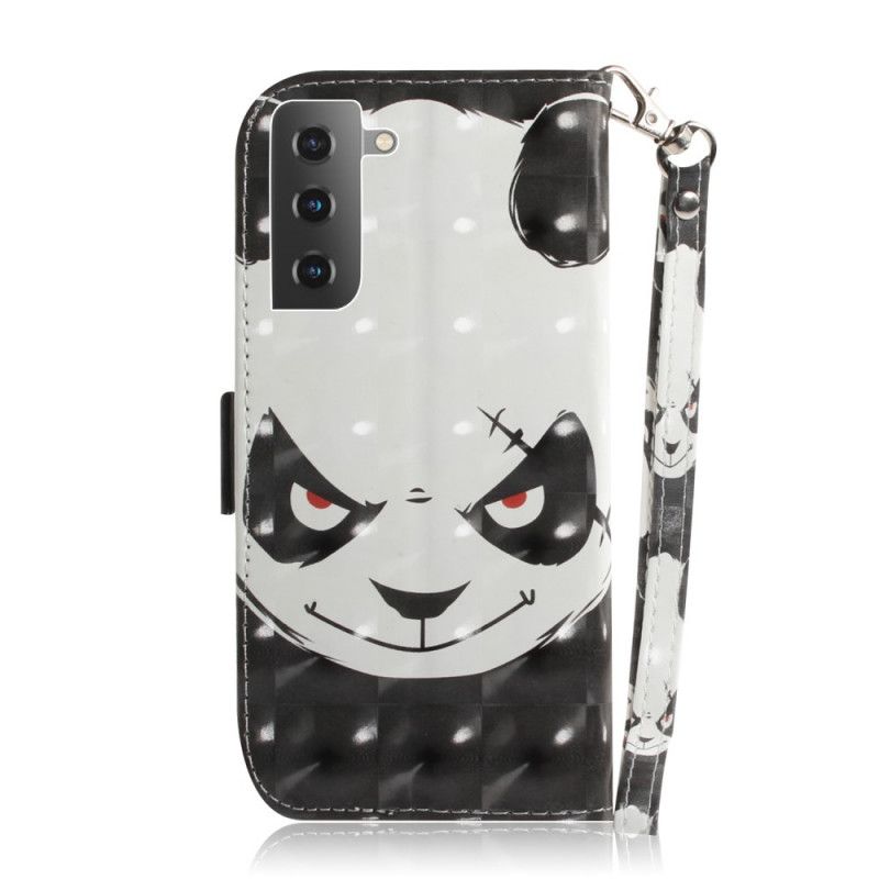 Lederhüllen Samsung Galaxy S21 5G Weiß Handyhülle Panda Mit Tanga