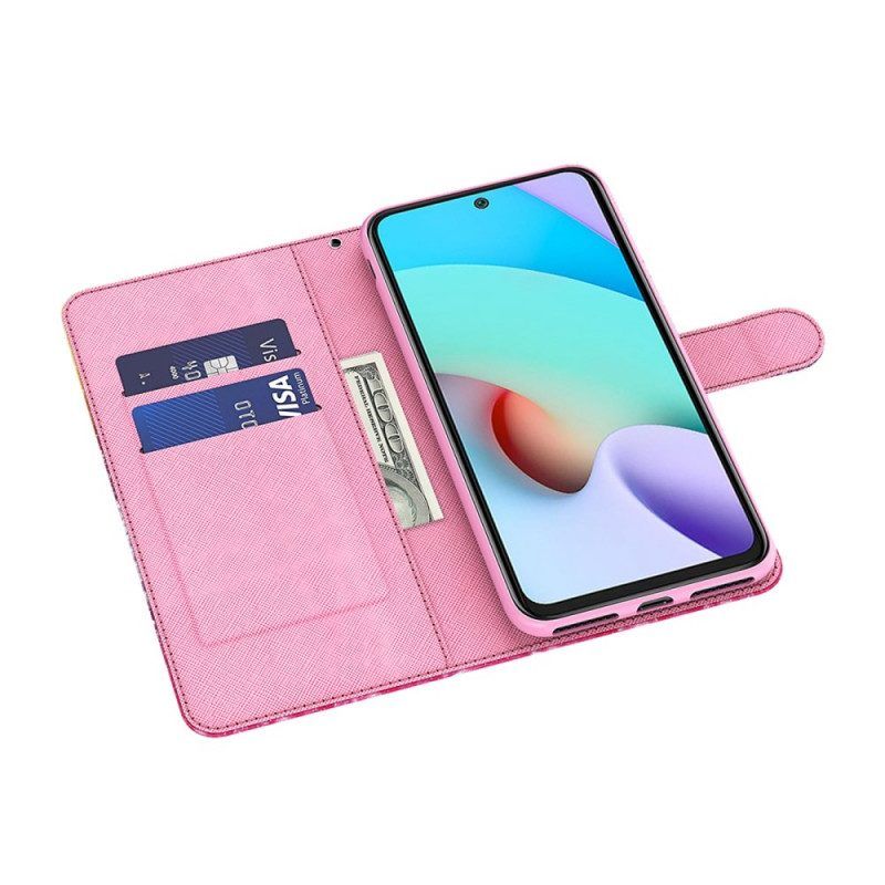 Flip Case Für Poco M4 Pro 5G Blaue Schmetterlinge