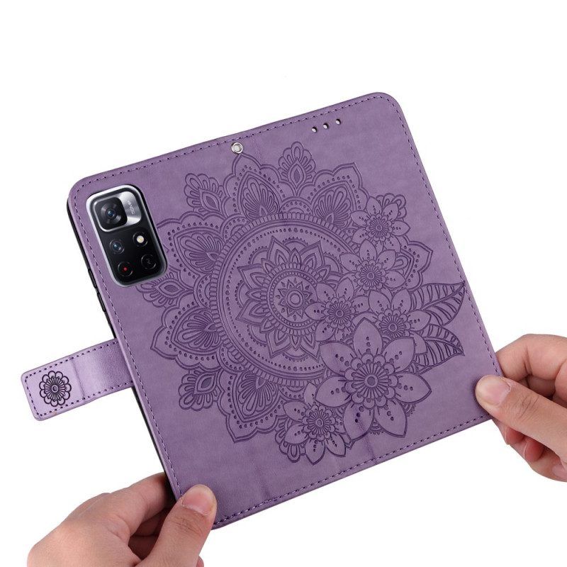 Flip Case Für Poco M4 Pro 5G Blumen-mandala