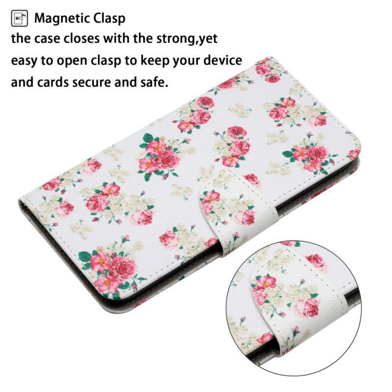 Flip Case Für Poco M4 Pro 5G Liberty Royal Blumen