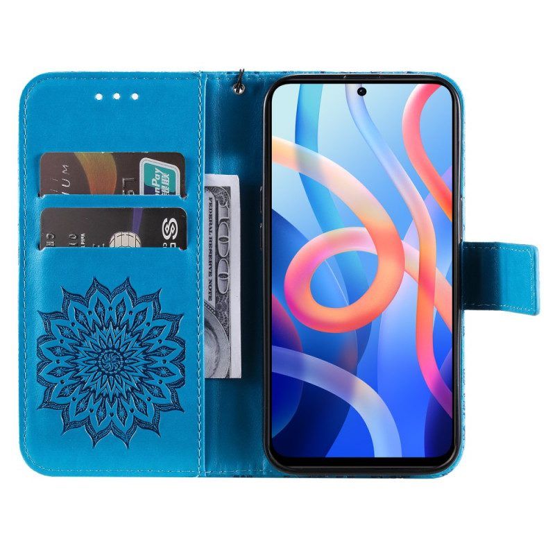 Flip Case Für Poco M4 Pro 5G Sonnenblume