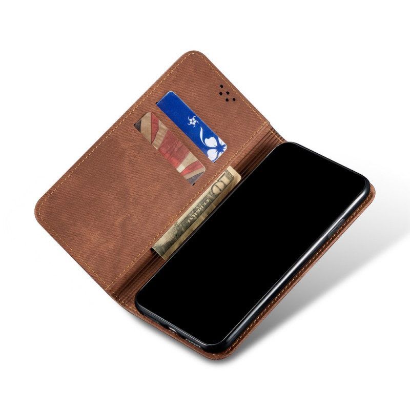 Schutzhülle Für Poco M4 Pro 5G Flip Case Denim-stoff