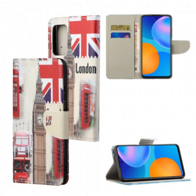 Lederhüllen Xiaomi Redmi 10 Handyhülle Londoner Leben