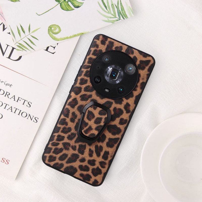 Handyhülle Für Honor Magic 4 Pro Leopard Mit Ringunterstützung