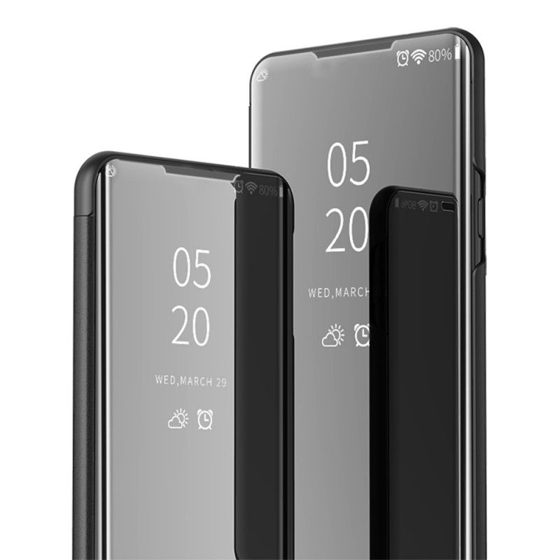 Ansicht Oppo A53s Schwarz Spiegel Und Kunstleder