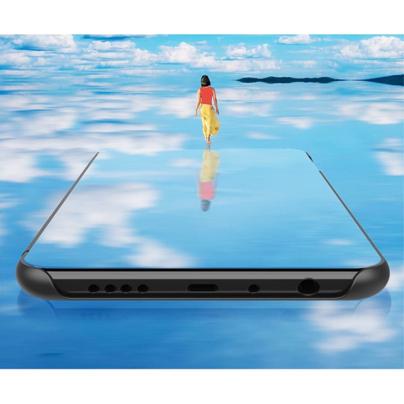 Ansicht Oppo A53s Schwarz Spiegel Und Kunstleder