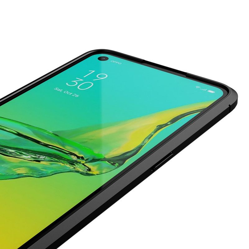 Hülle Für Oppo A53s Schwarz Litschileder-Effekt