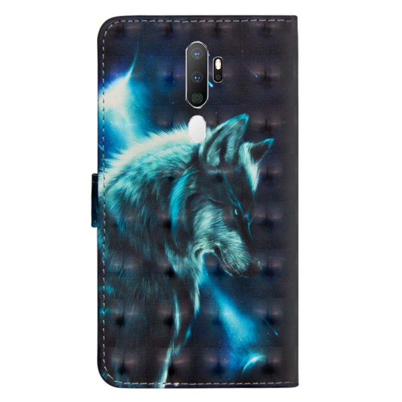 Lederhüllen Oppo A5 2020 Majestätischer Wolf