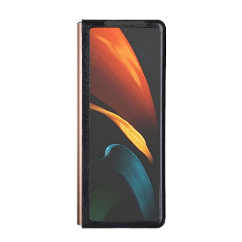 Hülle Samsung Galaxy Z Fold 2 Schwarz Premium-Kunstleder