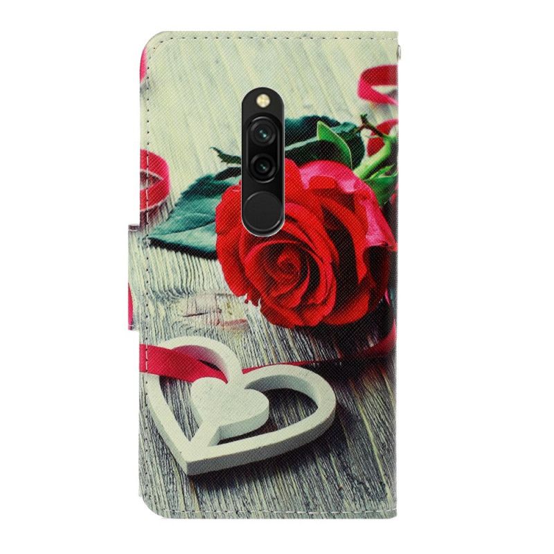 Lederhüllen Xiaomi Redmi 8 Romantische Rose Mit Tanga