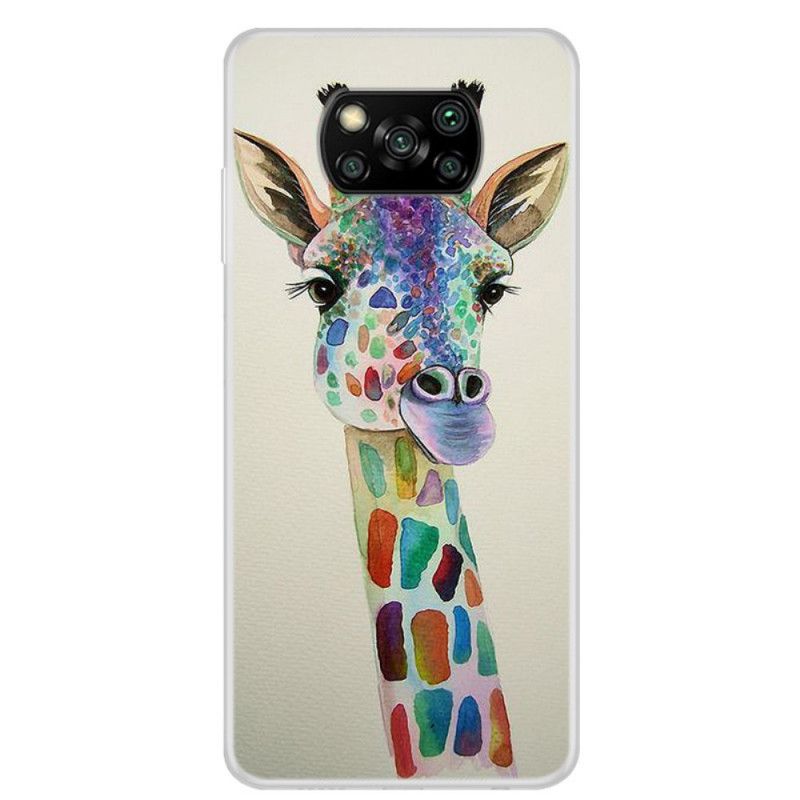 Hülle Für Xiaomi Poco X3 Bunte Giraffe