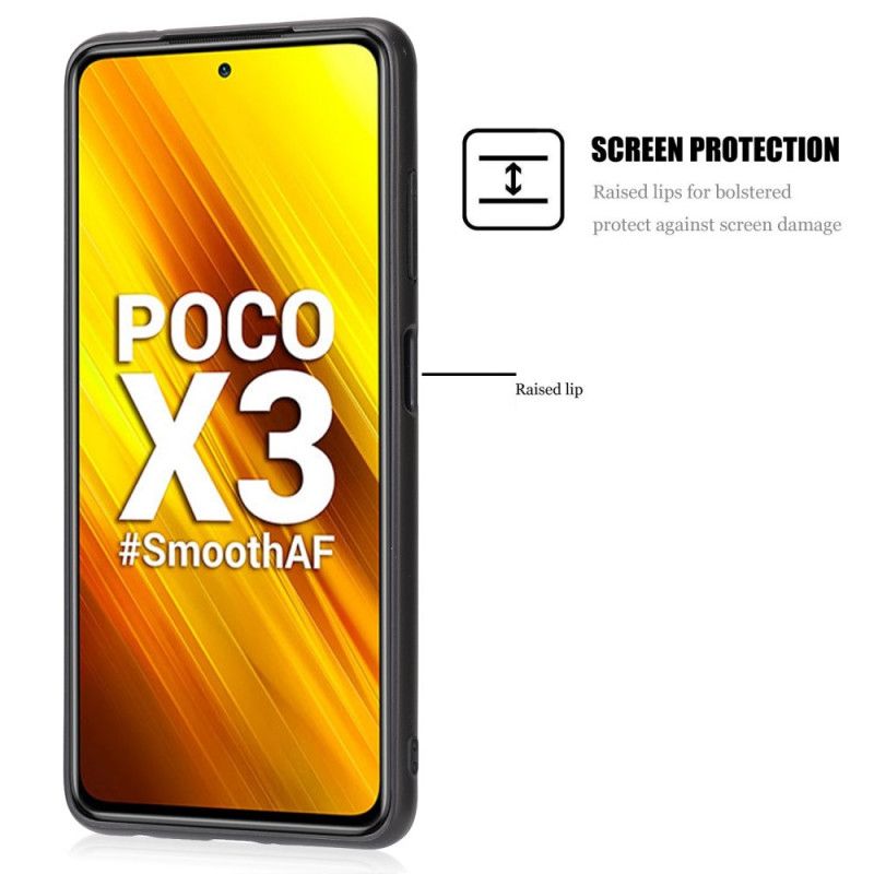 Hülle Xiaomi Poco X3 Schwarz Ledereffekt