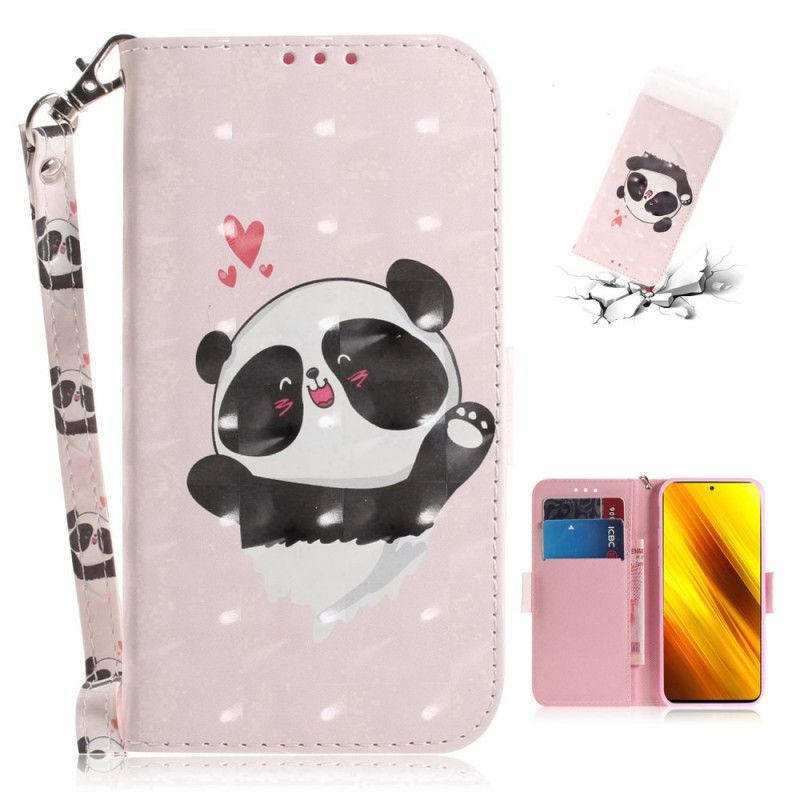 Lederhüllen Xiaomi Poco X3 Handyhülle Panda Liebe Mit Tanga