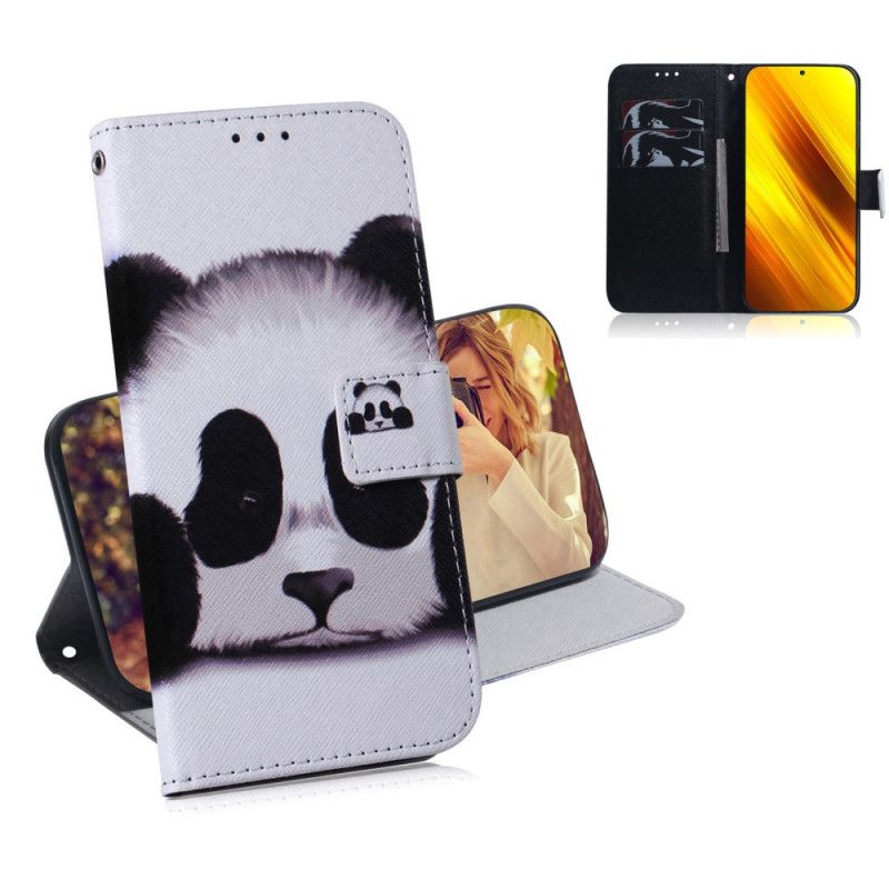 Lederhüllen Xiaomi Poco X3 Pandagesicht