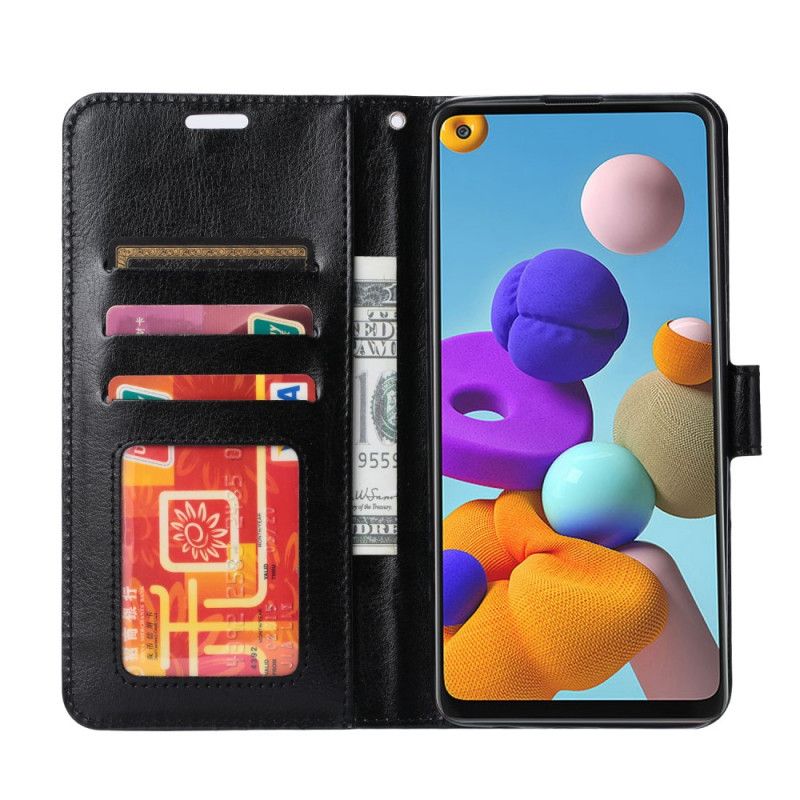 Lederhüllen Xiaomi Poco X3 Schwarz Vintage Glänzendes Kunstleder