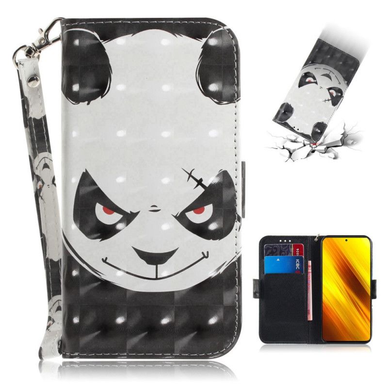 Lederhüllen Xiaomi Poco X3 Wütender Panda Mit Tanga