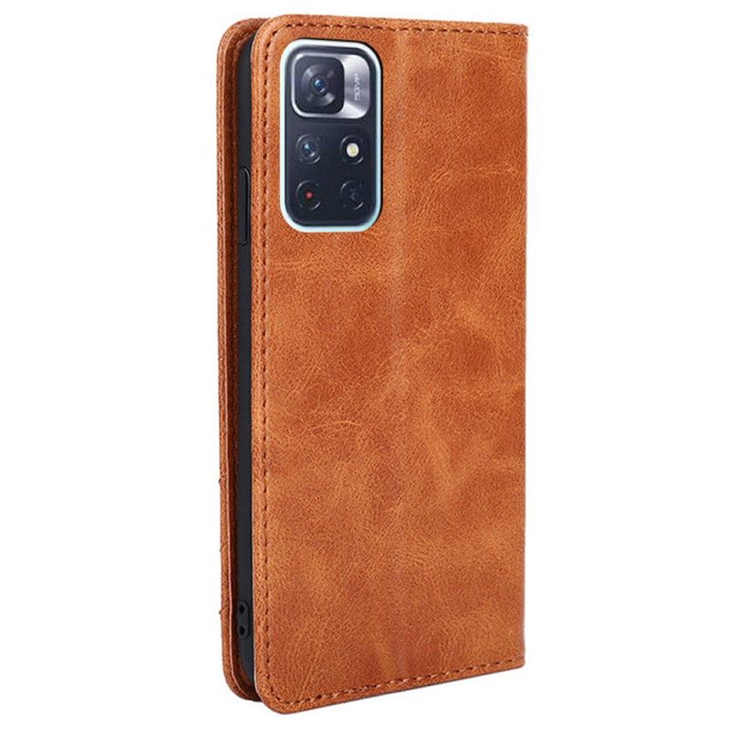 Flip Case Für Xiaomi Redmi Note 11 / Poco M4 Pro 5g Stil Lederniete