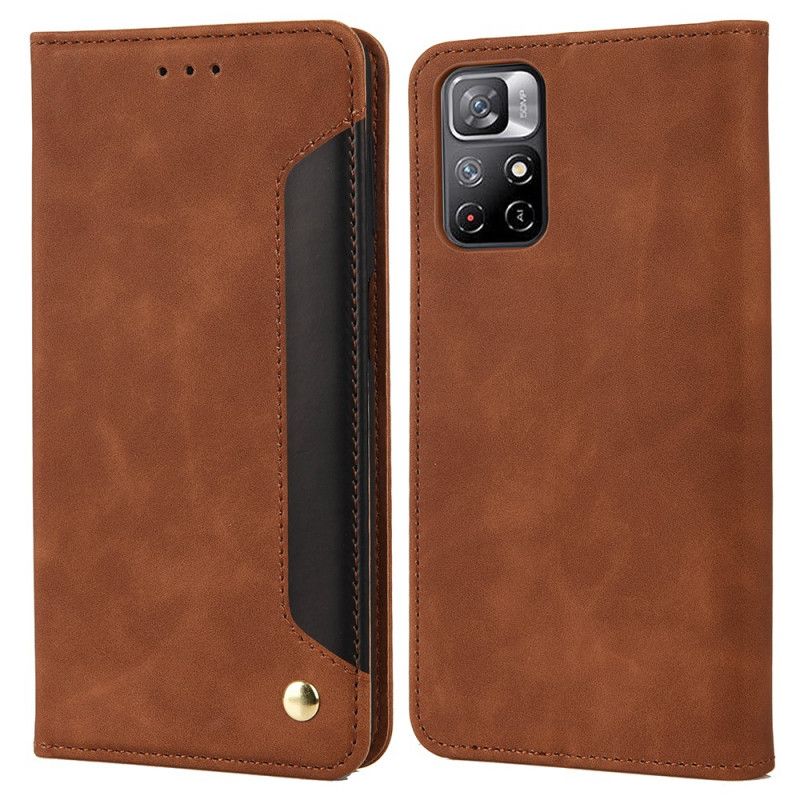 Flip Case Xiaomi Redmi Note 11 / Poco M4 Pro 5g Bicolor Business Lederoptik