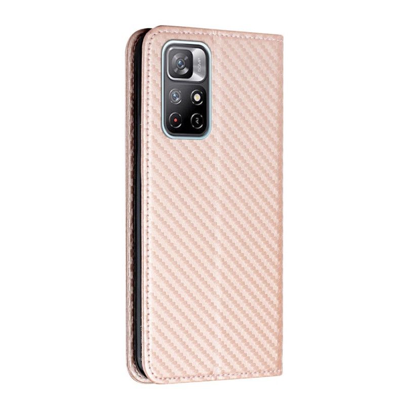 Flip Case Xiaomi Redmi Note 11 / Poco M4 Pro 5g Kohlefaserband