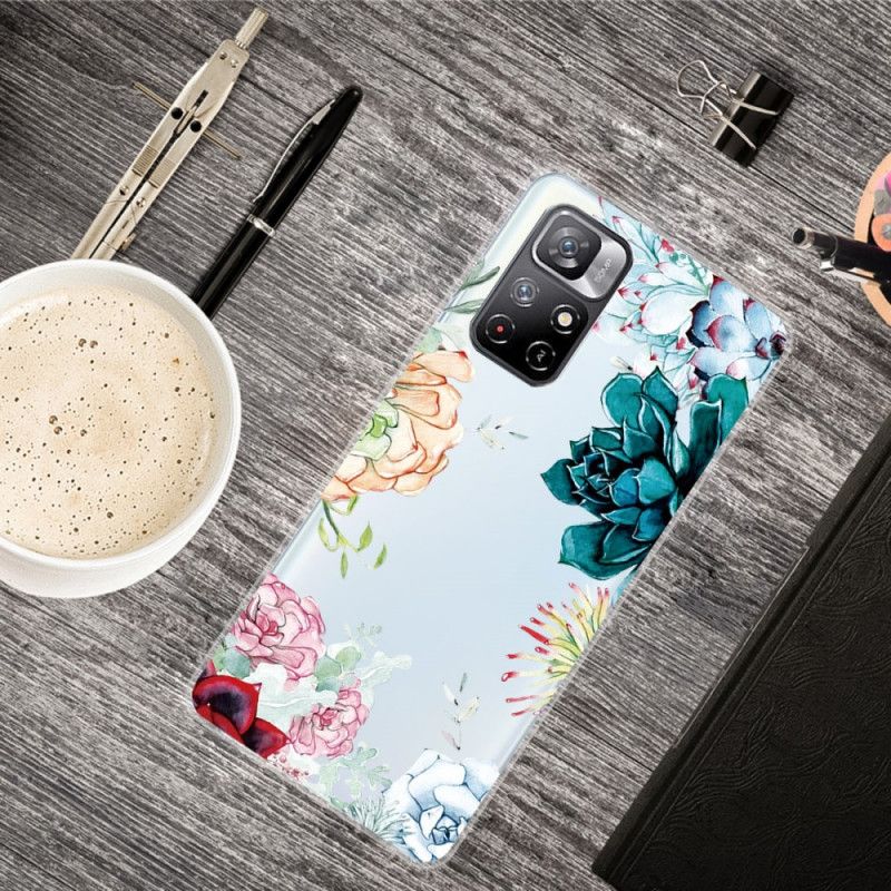 Hülle Für Xiaomi Redmi Note 11 / Poco M4 Pro 5g Aquarellblumen