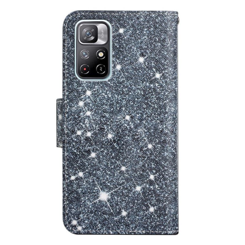 Lederhüllen Xiaomi Redmi Note 11 / Poco M4 Pro 5g Handyhülle Glitter Riemchen