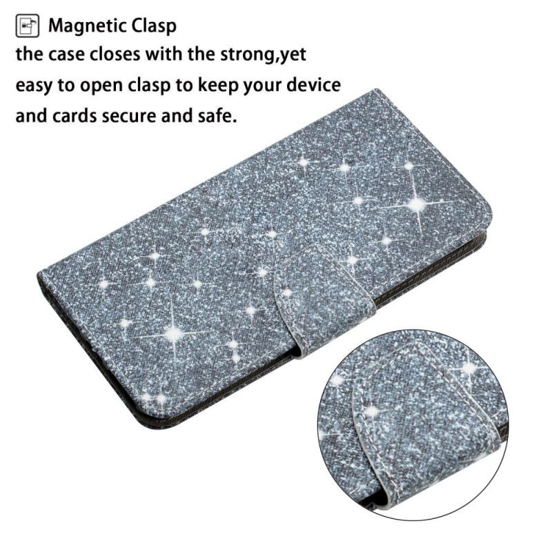 Lederhüllen Xiaomi Redmi Note 11 / Poco M4 Pro 5g Handyhülle Glitter Riemchen