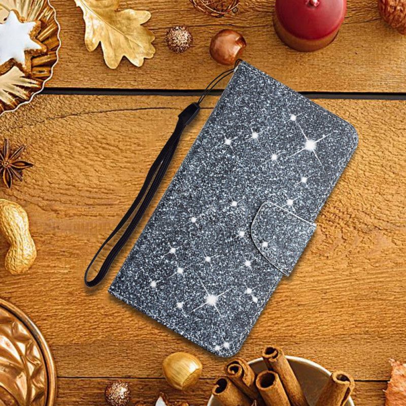 Lederhüllen Xiaomi Redmi Note 11 / Poco M4 Pro 5g Handyhülle Glitter Riemchen