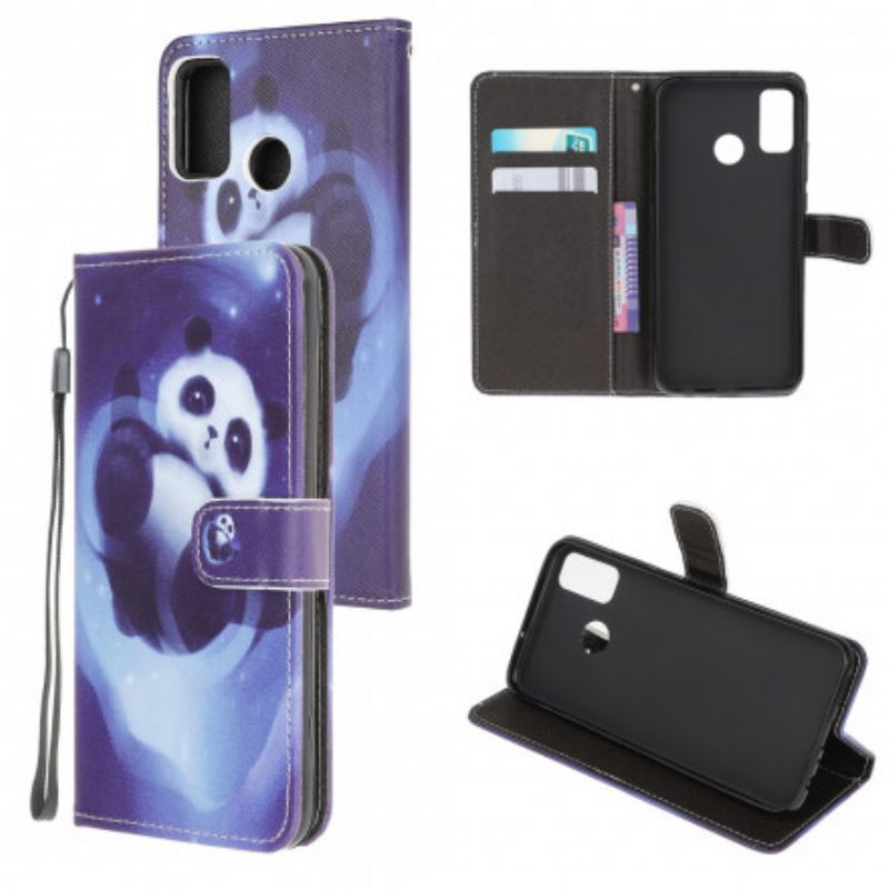 Lederhüllen Moto G50 Panda Space Riemchen