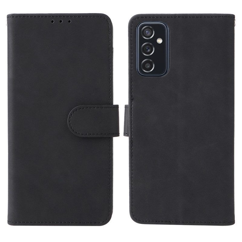 Flip Case Für Samsung Galaxy M52 5G Geschirmtes Leder