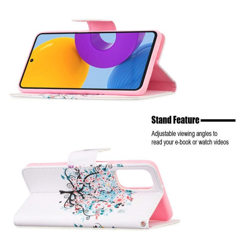 Flip Case Für Samsung Galaxy M52 5G Regenbogenstrauch