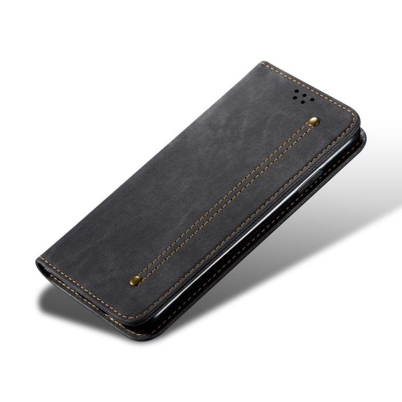 Schutzhülle Für Samsung Galaxy M52 5G Flip Case Denim-stoff