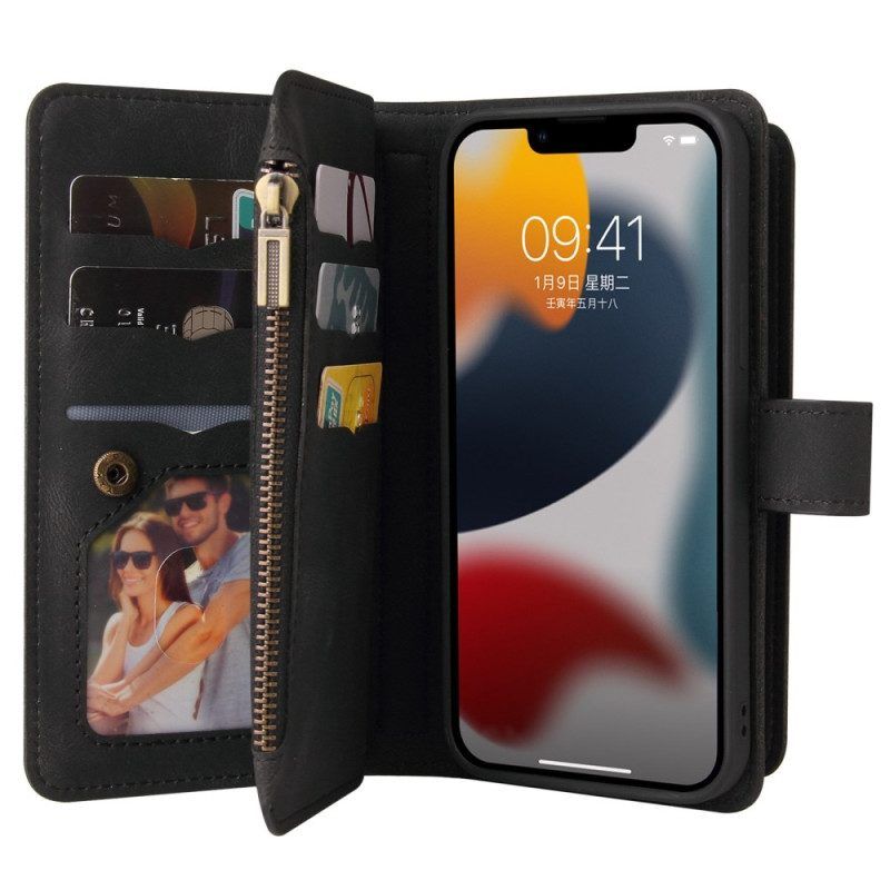 Flip Case Für iPhone 14 Multifunktionaler Kartenhalter