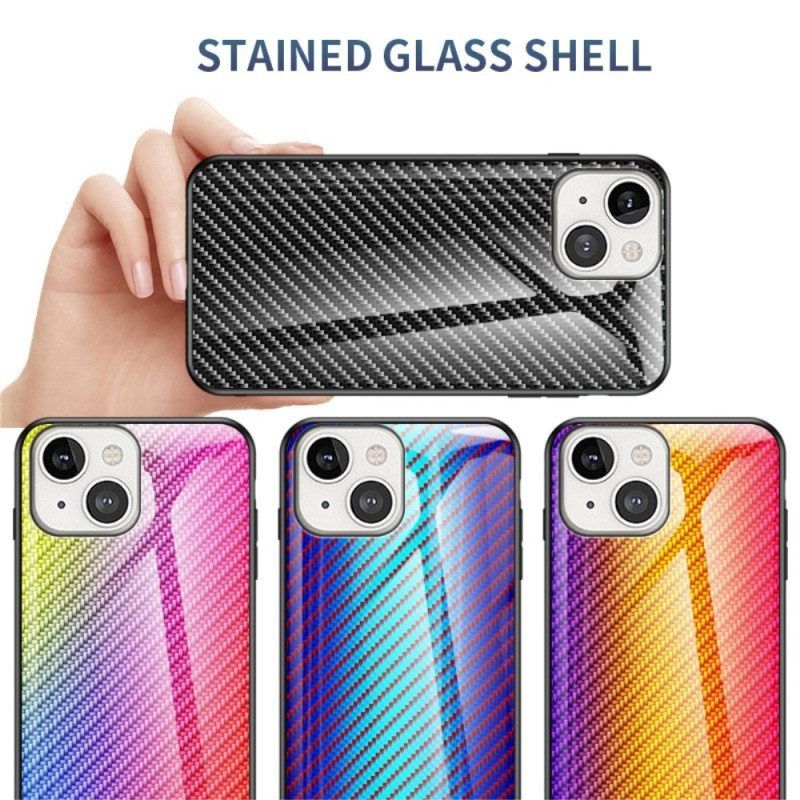 Hülle Für iPhone 14 Gehärtetes Kohlefaserglas