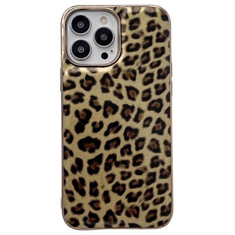 Hülle Für iPhone 14 Leopardenhaut-effekt