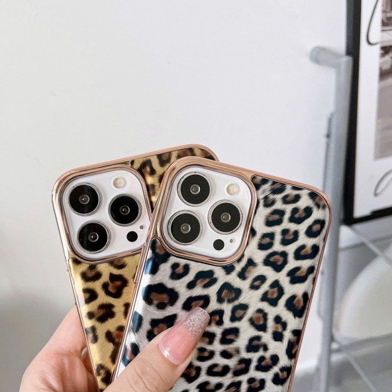 Hülle Für iPhone 14 Leopardenhaut-effekt