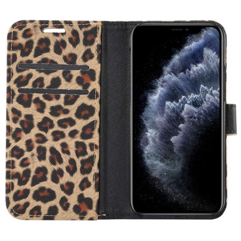 Lederhüllen Für iPhone 14 Leopard