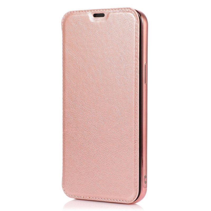 Schutzhülle Für iPhone 14 Flip Case Kartenhalter Aus Kunstleder