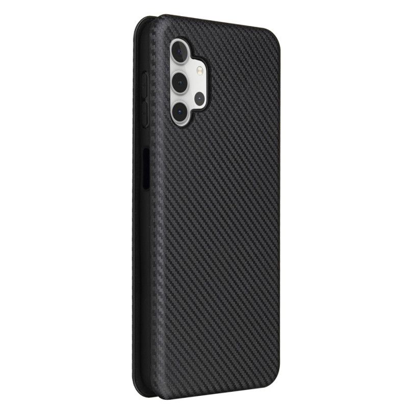 Flip Case Samsung Galaxy A32 5G Schwarz Kohlefaser