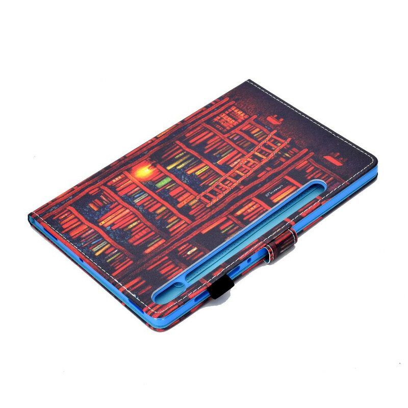 Flip Case Für Samsung Galaxy Tab S8 / Tab S7 Bibliothek