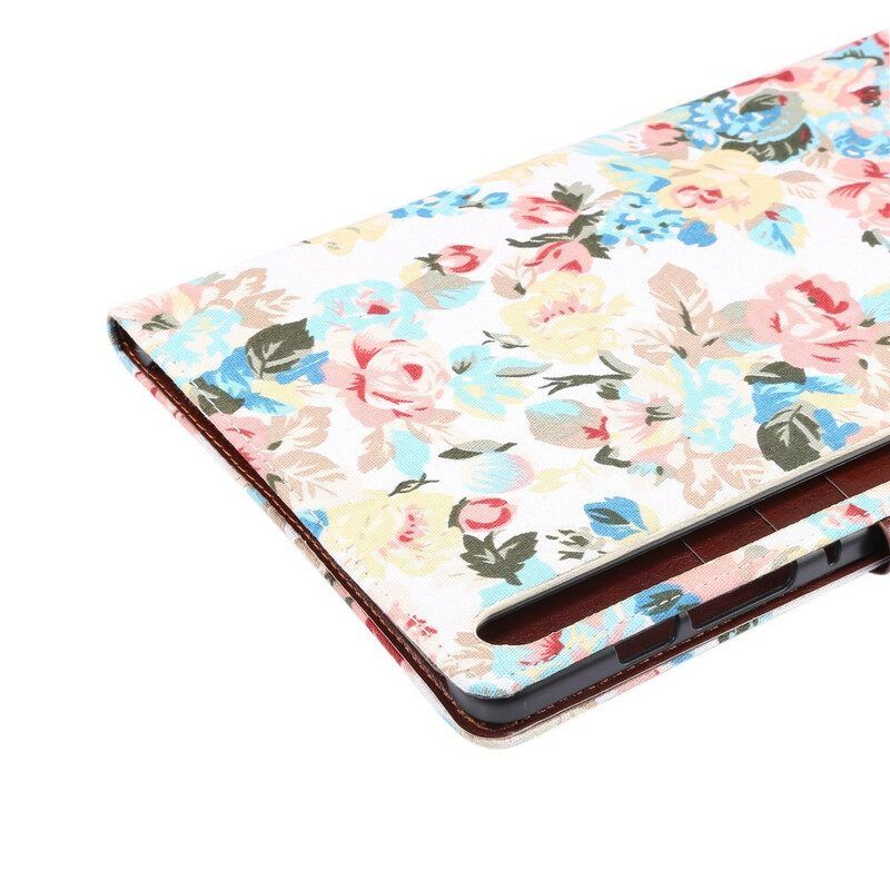 Flip Case Für Samsung Galaxy Tab S8 / Tab S7 Freiheitsblumen